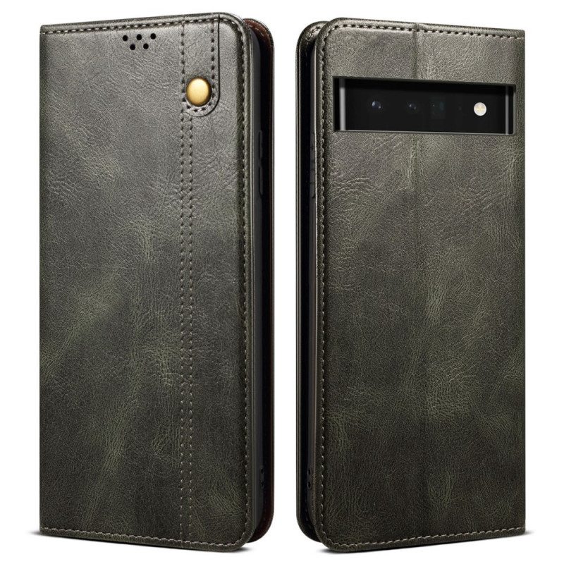 Puhelinkuoret Google Pixel 6 Pro Kotelot Flip Vahattua Tekonahkaa