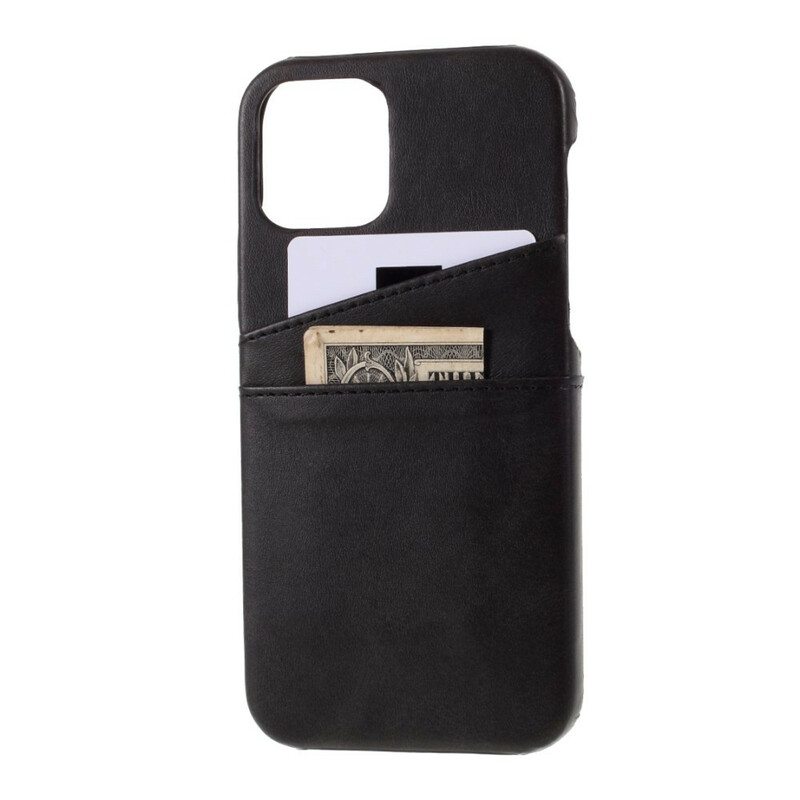 Case iPhone 12 Pro Max Kaksinkertainen Korttikotelo
