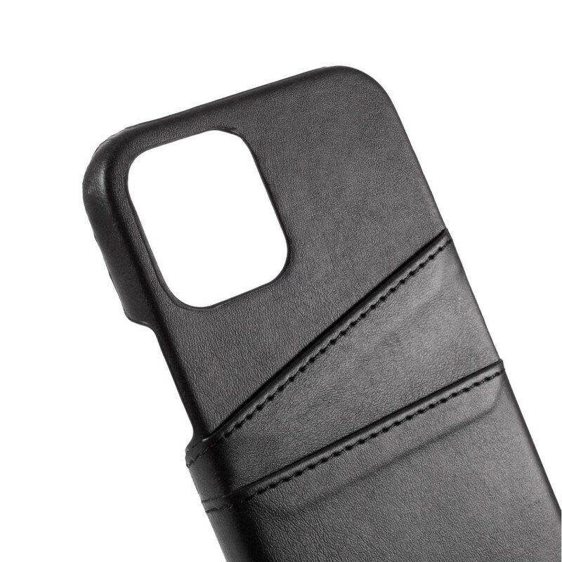 Case iPhone 12 Pro Max Kaksinkertainen Korttikotelo