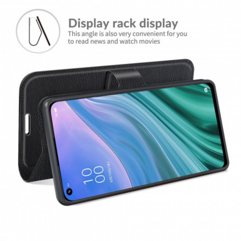 Kotelot Oppo A54 5G / A74 5G Klassinen Litsi Tekonahka