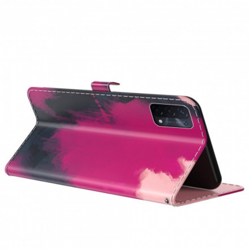 Nahkakotelo Oppo A54 5G / A74 5G Akvarelli