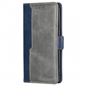 Nahkakotelo Vivo V50 Lite 5g Kaksivärinen