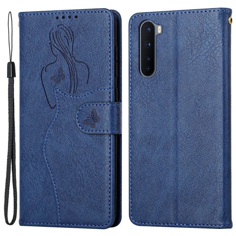 Kotelot OnePlus Nord Keinonahka Siluetti