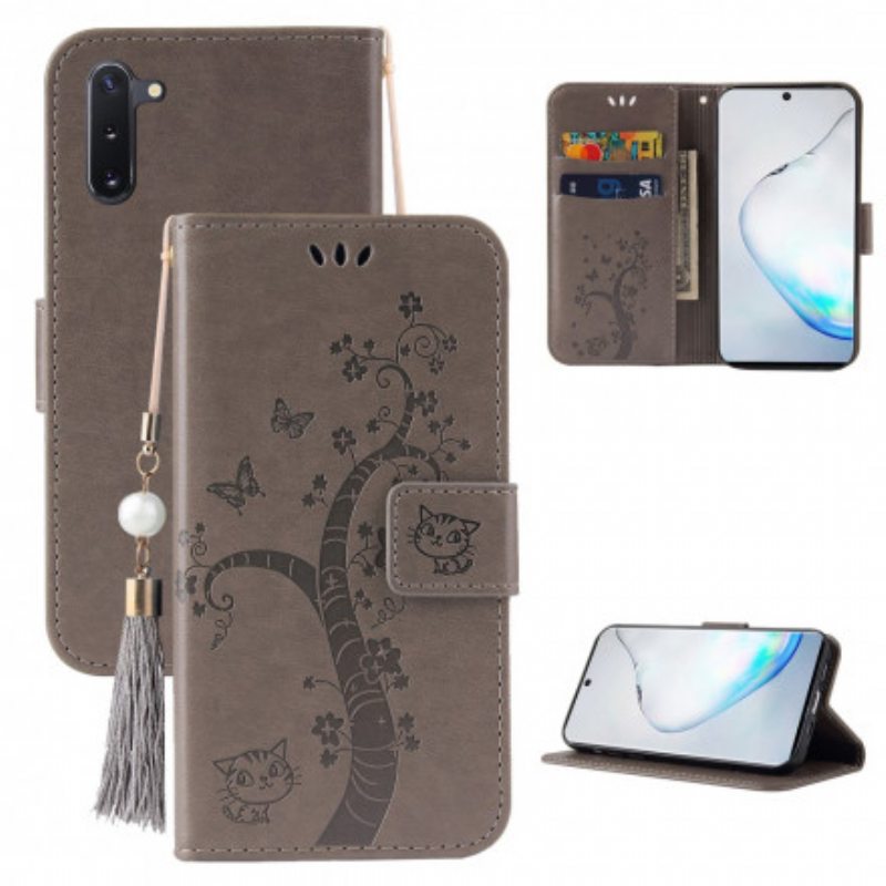 Kotelot OnePlus Nord Suojaketju Kuori Puu Ja Kissa Kaulahelmillä