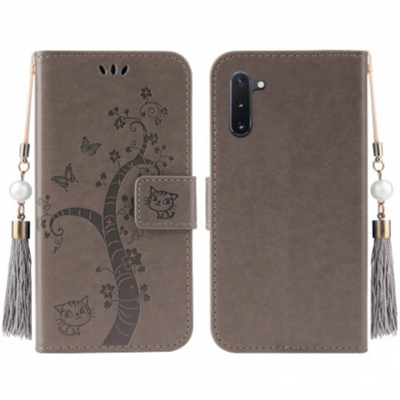Kotelot OnePlus Nord Suojaketju Kuori Puu Ja Kissa Kaulahelmillä