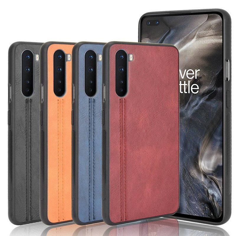 Kuori OnePlus Nord Tyyliset Nahkaompeleet