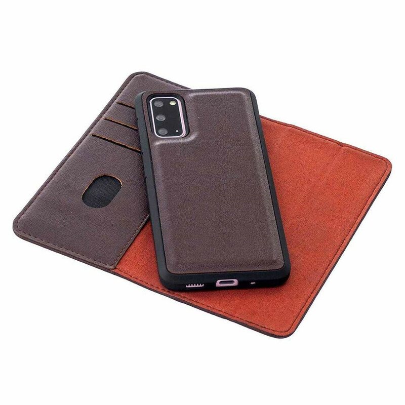 Case Samsung Galaxy S20 Kotelot Flip Irrotettava Aitoa Nahkaa