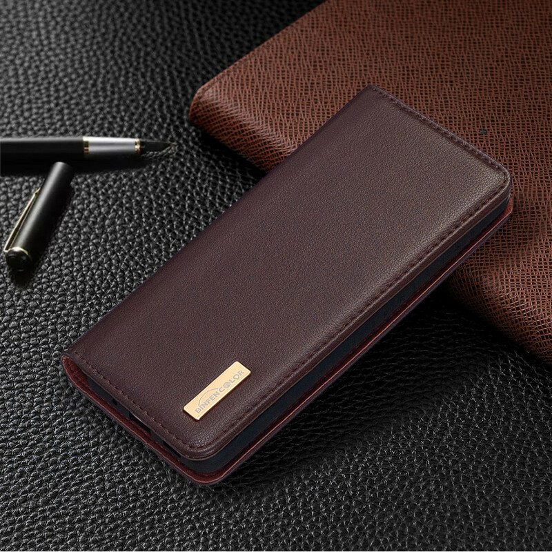 Case Samsung Galaxy S20 Kotelot Flip Irrotettava Aitoa Nahkaa