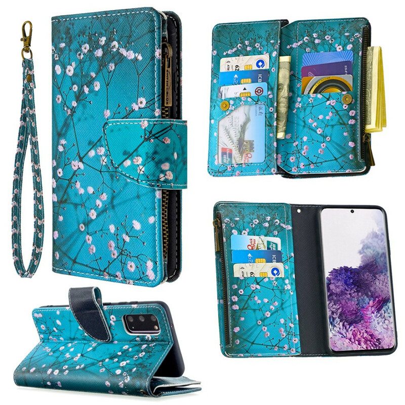 Kotelot Samsung Galaxy S20 Vetoketjullinen Puutasku