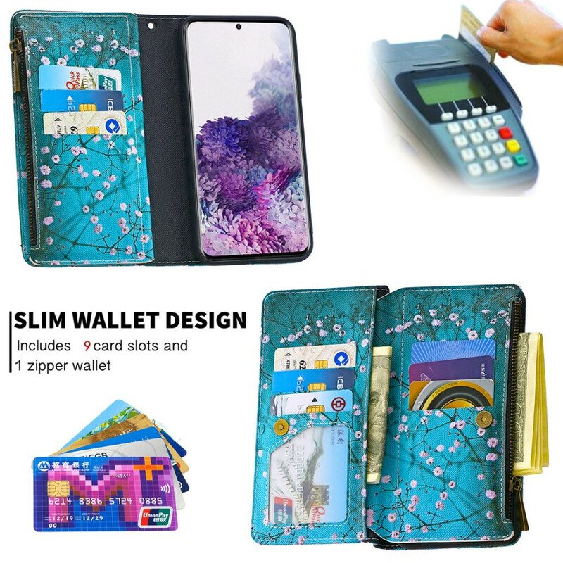 Kotelot Samsung Galaxy S20 Vetoketjullinen Puutasku