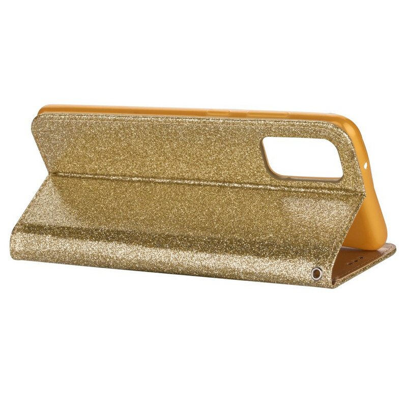 Nahkakotelo Samsung Galaxy S20 Glitter Kolikkopussi