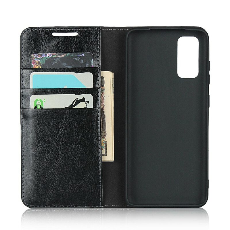 Puhelinkuoret Samsung Galaxy S20 Kotelot Flip Aito Nahka