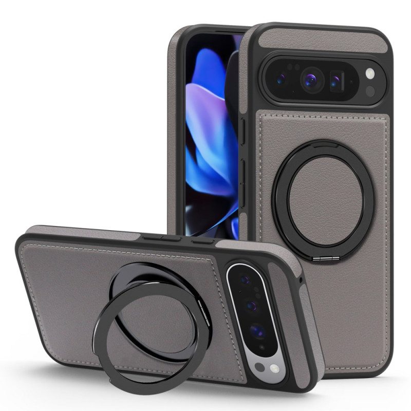 Kuori Google Pixel 10 Pro Xl Magsafe-yhteensopiva Sormuspidike Mokkanahkakuvio