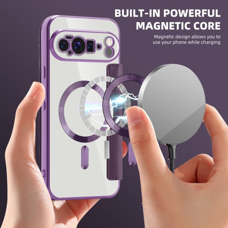 Nahkakotelo Google Pixel 10 Pro Xl Magsafe-yhteensopiva Tikattu