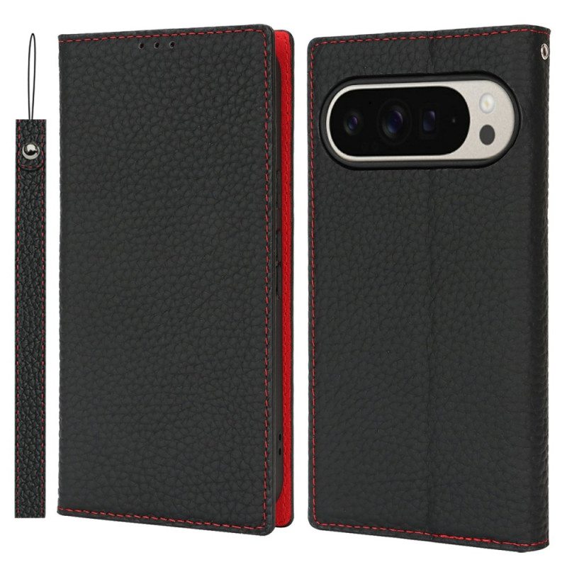 Nahkakotelo Google Pixel 10 Pro Xl Nahka Hihnalla