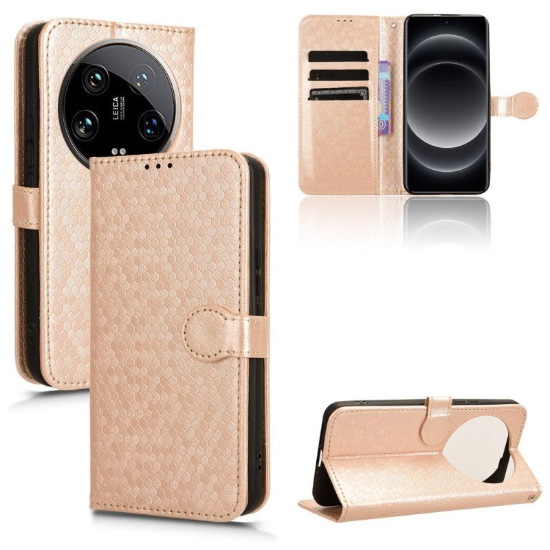 Kotelot Xiaomi 14 Ultra Kiiltävät Pisteet Hihnalla Suojakuori