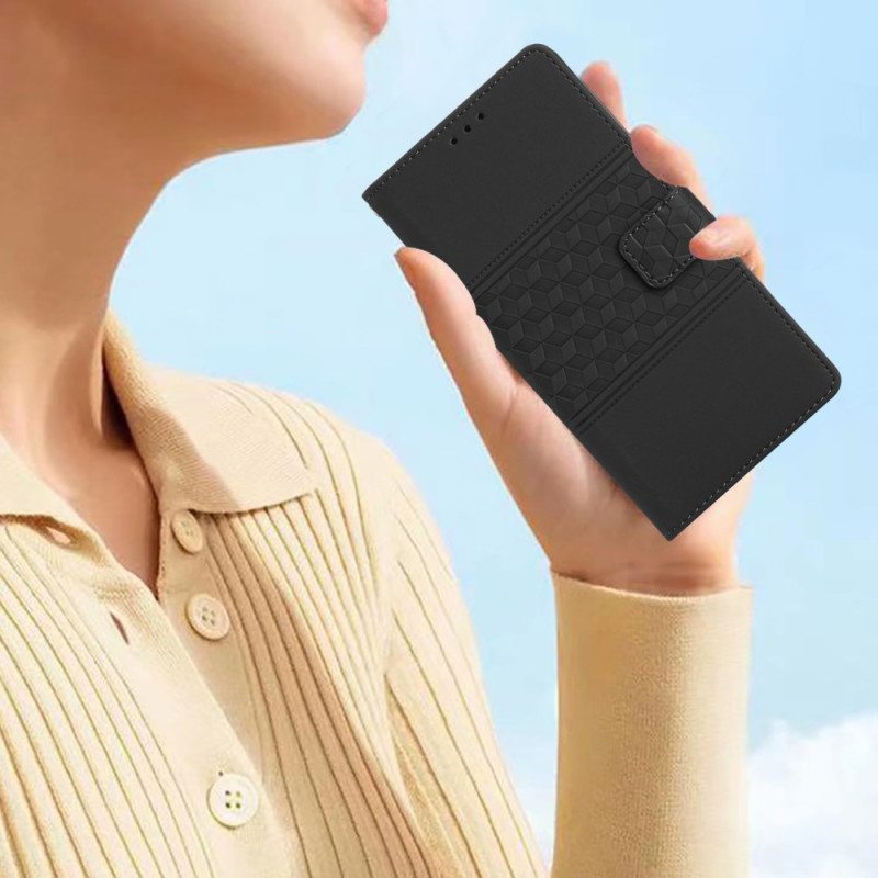 Nahkakotelo Google Pixel 8 Kuutiot Ja Nauhafriisi
