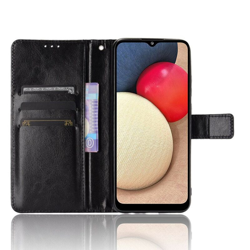 Kotelot Samsung Galaxy A02s Näyttävä Keinonahka