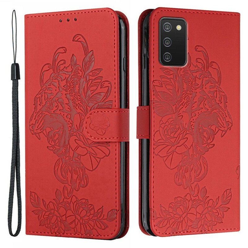 Kotelot Samsung Galaxy A02s Suojaketju Kuori Barokki Ranneke Tiger