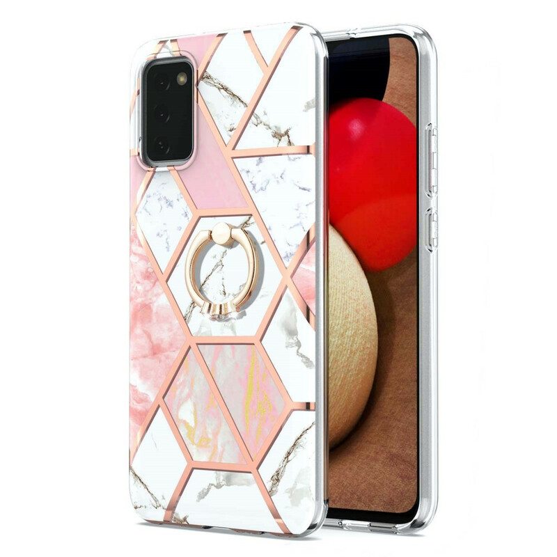 Kuori Samsung Galaxy A02s Geometrinen Marmori Rengastuella
