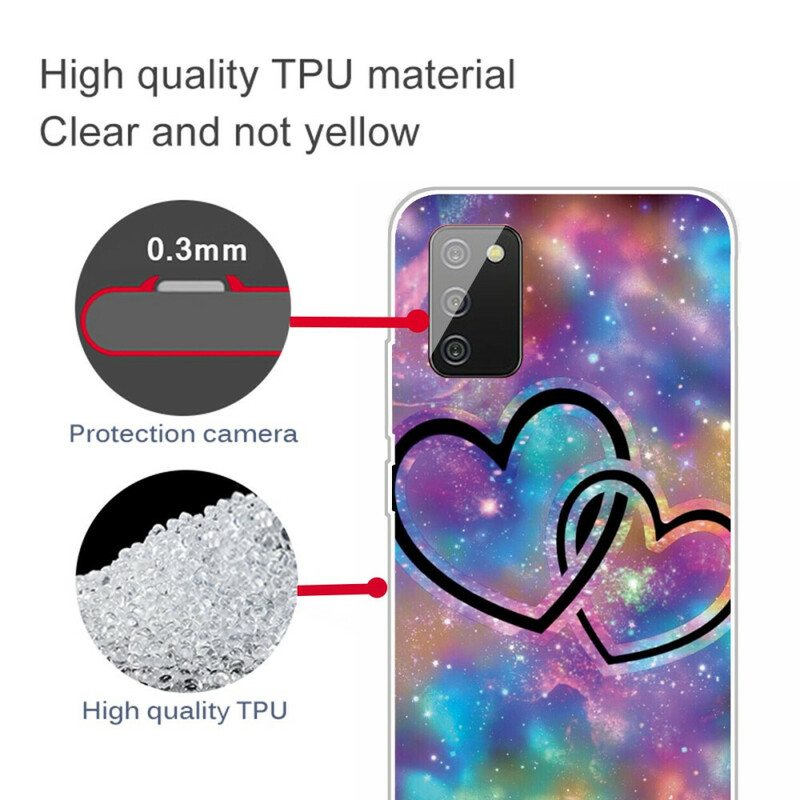 Kuori Samsung Galaxy A02s Ketjutetut Sydämet