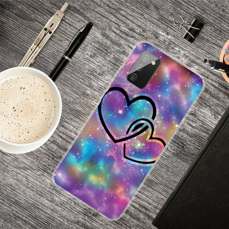 Kuori Samsung Galaxy A02s Ketjutetut Sydämet