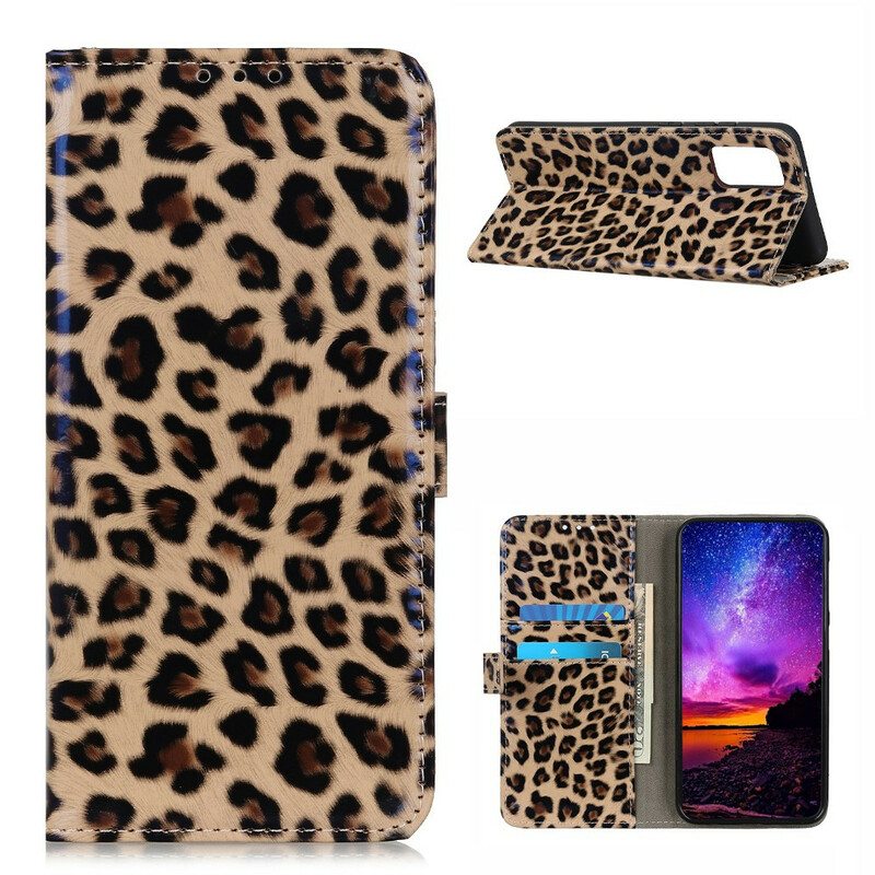 Nahkakotelo Samsung Galaxy A02s Tavallinen Leopardi