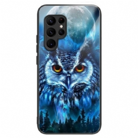 Kuori Samsung Galaxy S25 Ultra 5g Karkaistusta Lasista Valmistettu Pöllö Ja Kuu