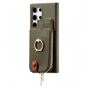 Kuori Samsung Galaxy S25 Ultra 5g Keinonahkainen Lompakko Suojakuori