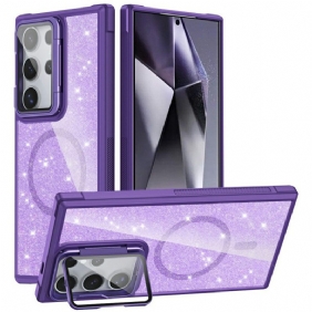 Kuori Samsung Galaxy S25 Ultra 5g Kimallus Sisäänrakennetulla Jalustalla Suojakuori