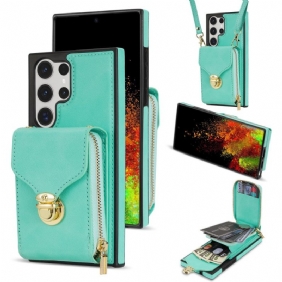 Kuori Samsung Galaxy S25 Ultra 5g Vetoketjullinen Ja Olkalaukku