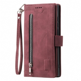 Nahkakotelo Samsung Galaxy S25 Ultra 5g Vetoketjullinen Lompakko