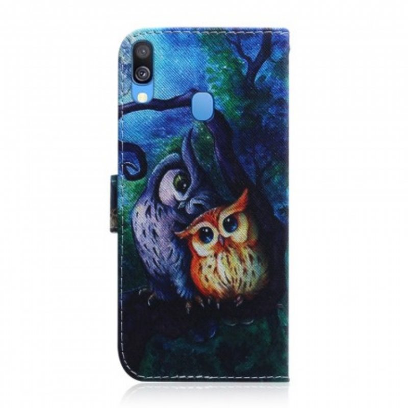 Kotelot Samsung Galaxy A40 Pöllöjen Maalaus