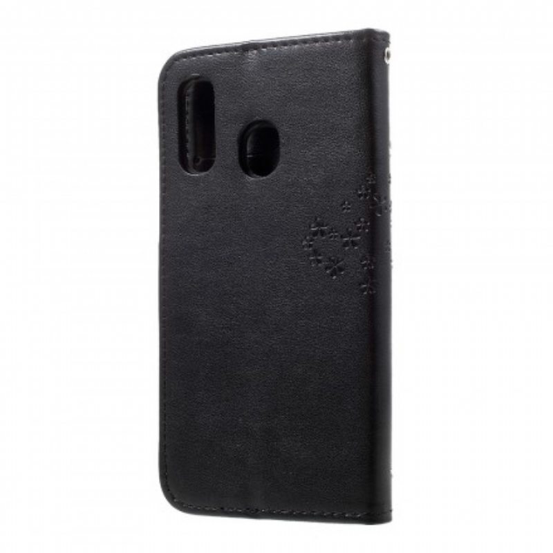 Kotelot Samsung Galaxy A40 Suojaketju Kuori Tangapuu Ja Pöllöt