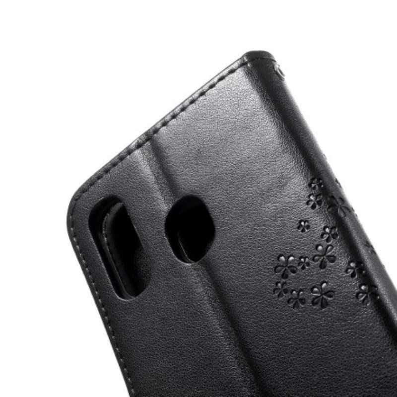 Kotelot Samsung Galaxy A40 Suojaketju Kuori Tangapuu Ja Pöllöt