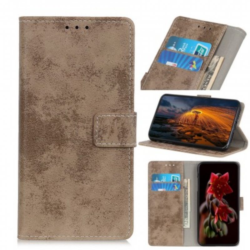 Kotelot Samsung Galaxy A40 Vintage Nahkaefekti