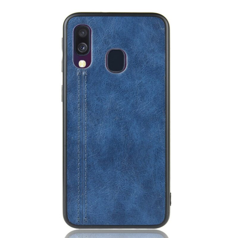Kuori Samsung Galaxy A40 Couture-nahkaefekti