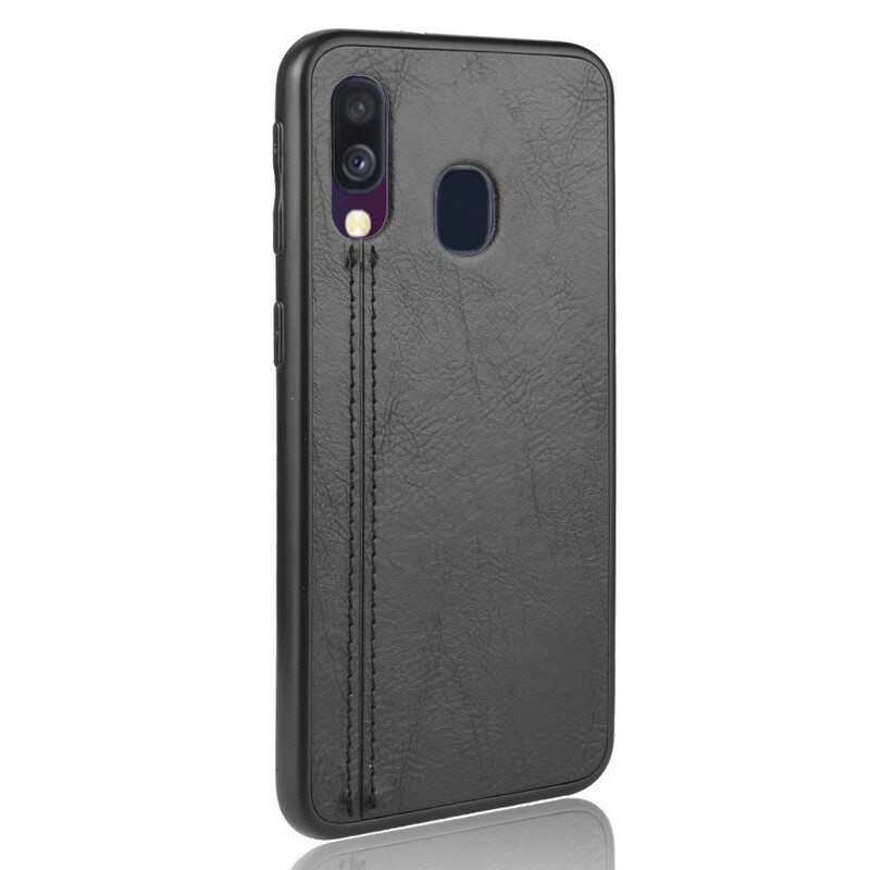 Kuori Samsung Galaxy A40 Couture-nahkaefekti