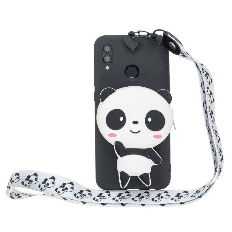 Kuori Samsung Galaxy A40 Lompakkokotelo Panda Lompakko Ja Olkahihna