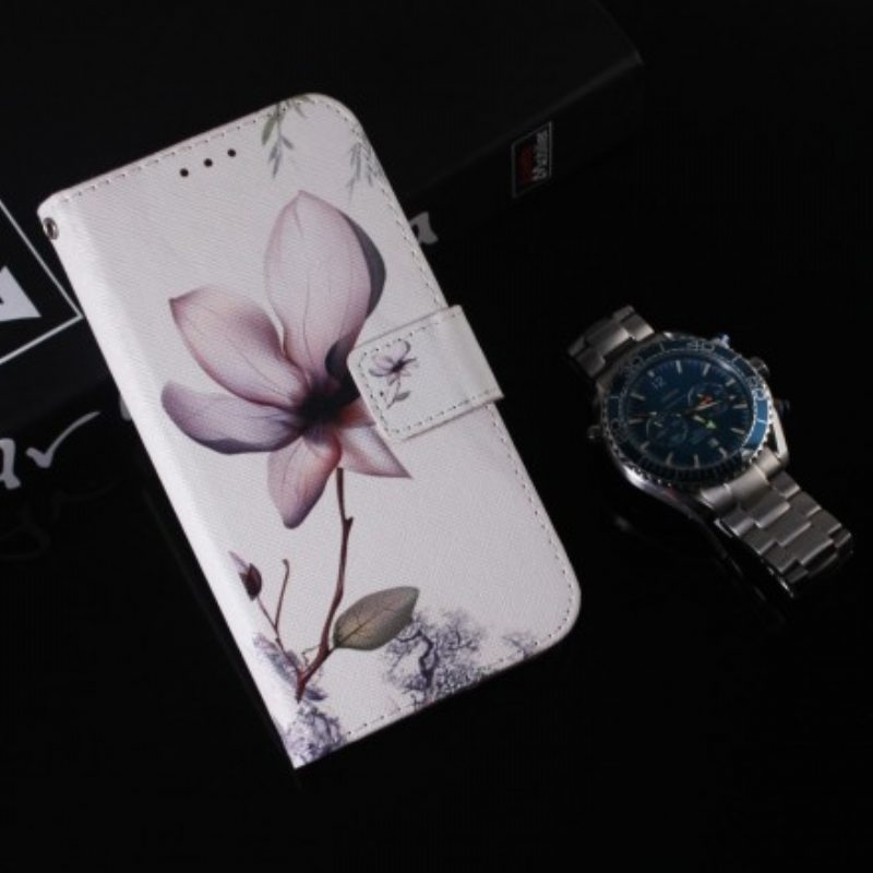 Nahkakotelo Samsung Galaxy A40 Flower Dusty Pink