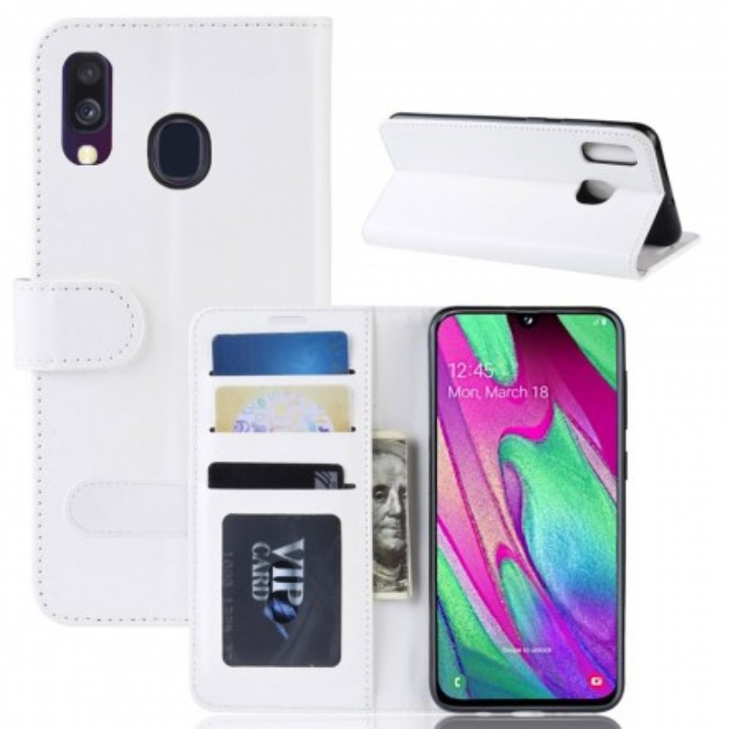 Nahkakotelo Samsung Galaxy A40 Ultra-keinonahka