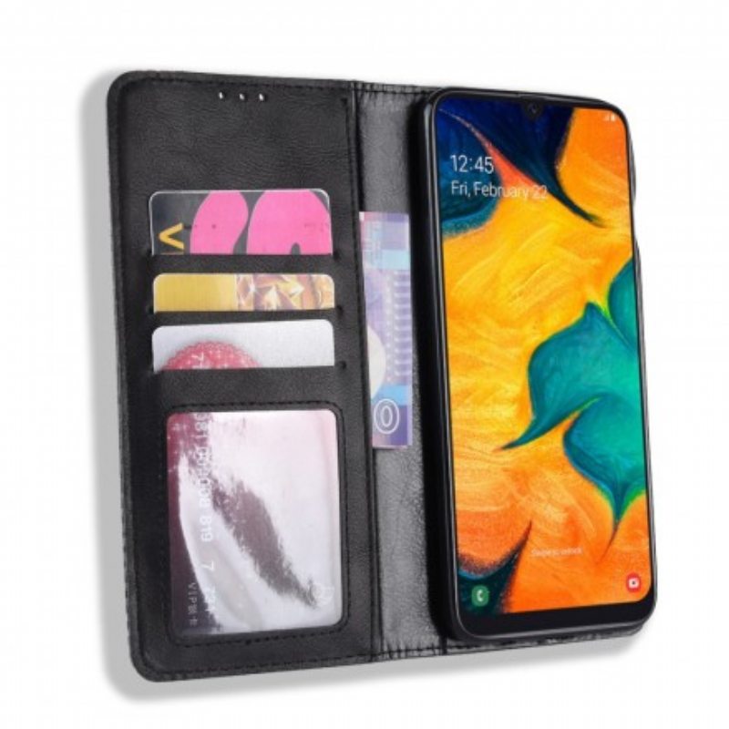 Puhelinkuoret Samsung Galaxy A40 Kotelot Flip Tyylitelty Vintage-nahkaefekti