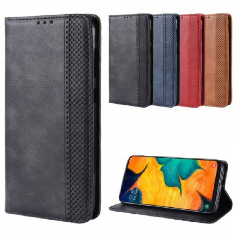 Puhelinkuoret Samsung Galaxy A40 Kotelot Flip Tyylitelty Vintage-nahkaefekti