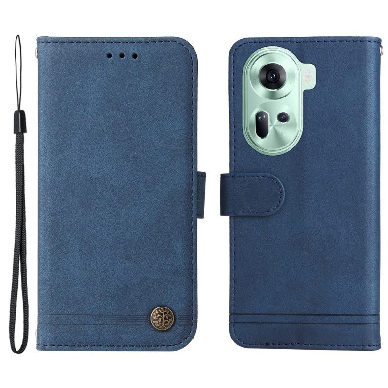 Kotelot Oppo Reno 11 5g Niitti Mokkanahkaefekti