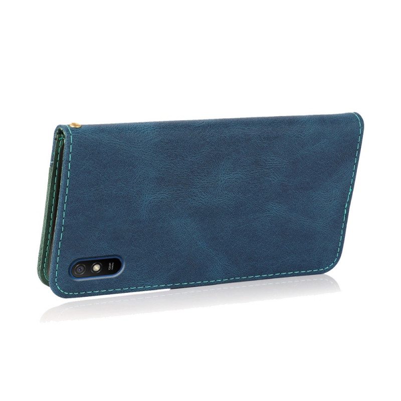 Kotelot Xiaomi Redmi 9A Kaksisävyinen Kolmion Tekonahka