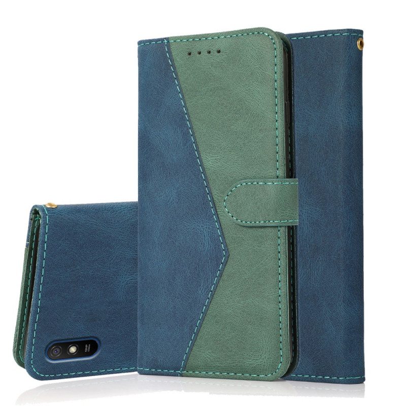 Kotelot Xiaomi Redmi 9A Kaksisävyinen Kolmion Tekonahka