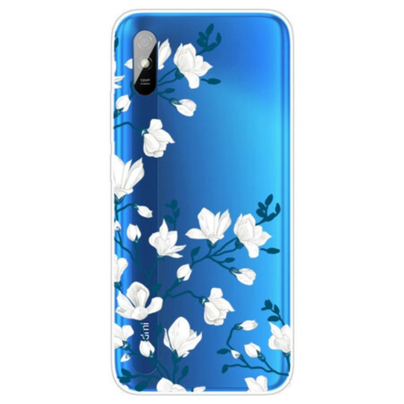 Kuori Xiaomi Redmi 9A Valkoiset Kukat