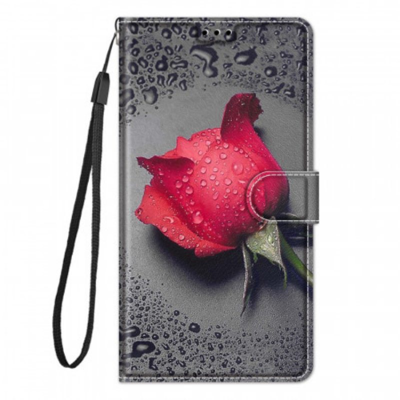 Kotelot Xiaomi Redmi Note 10 Pro Ruusuja Kaulanauhalla