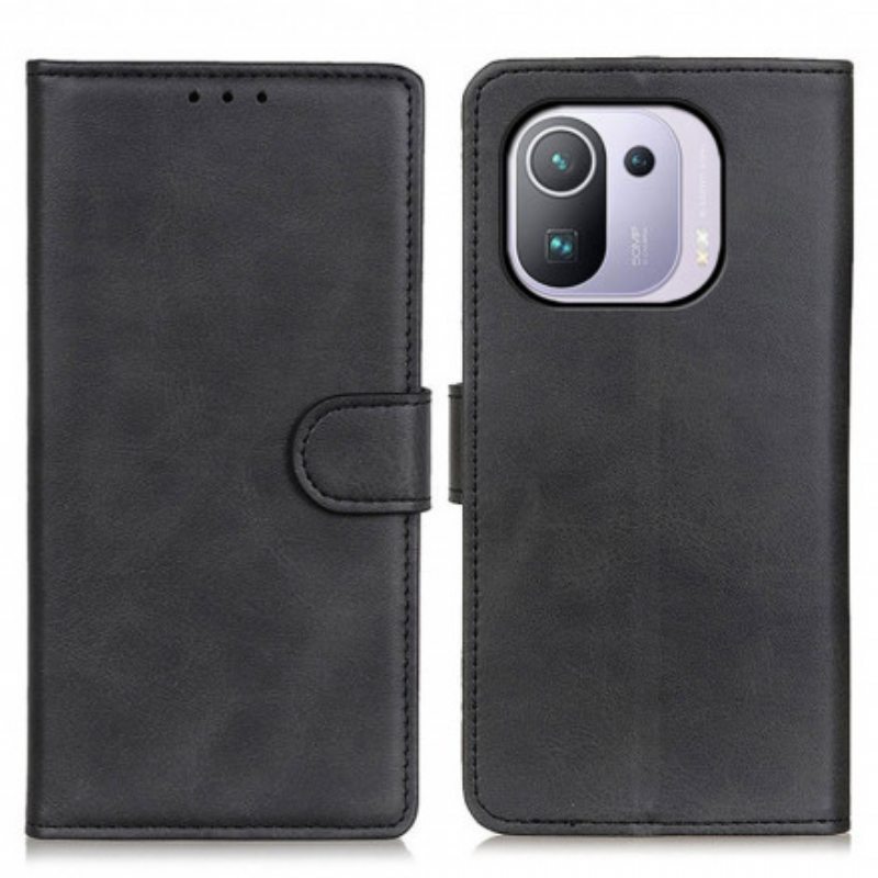 Kotelot Xiaomi Mi 11 Pro Matta Nahkaefekti