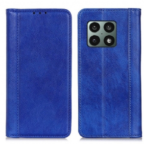 Puhelinkuoret OnePlus 10 Pro 5G Kotelot Flip Litchin Nahkainen Värillinen Versio